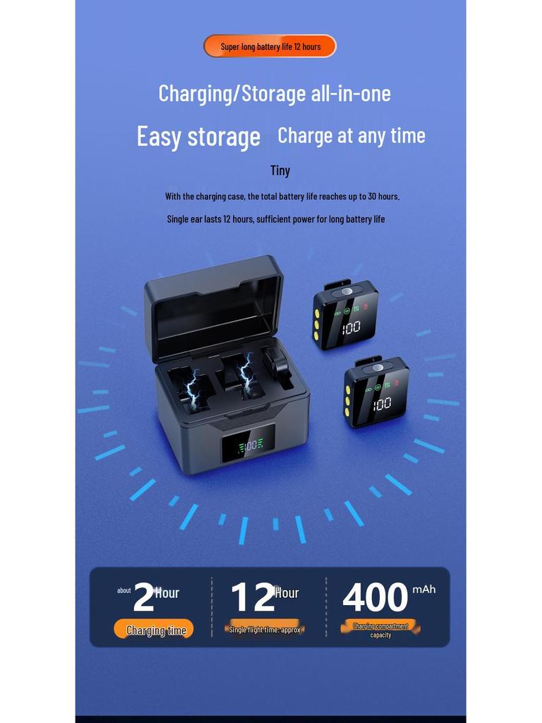 X7 Wireless Lapel Microphone for Phone Streaming & Video Recording with Noise Reduction