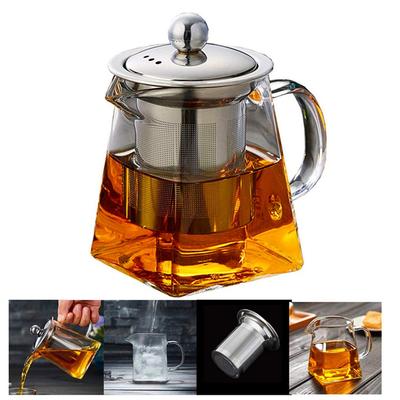 PluieSoleil Glass with Tea Glass Teapot Heat-Resistant Teapot, 350ml, Strainer,