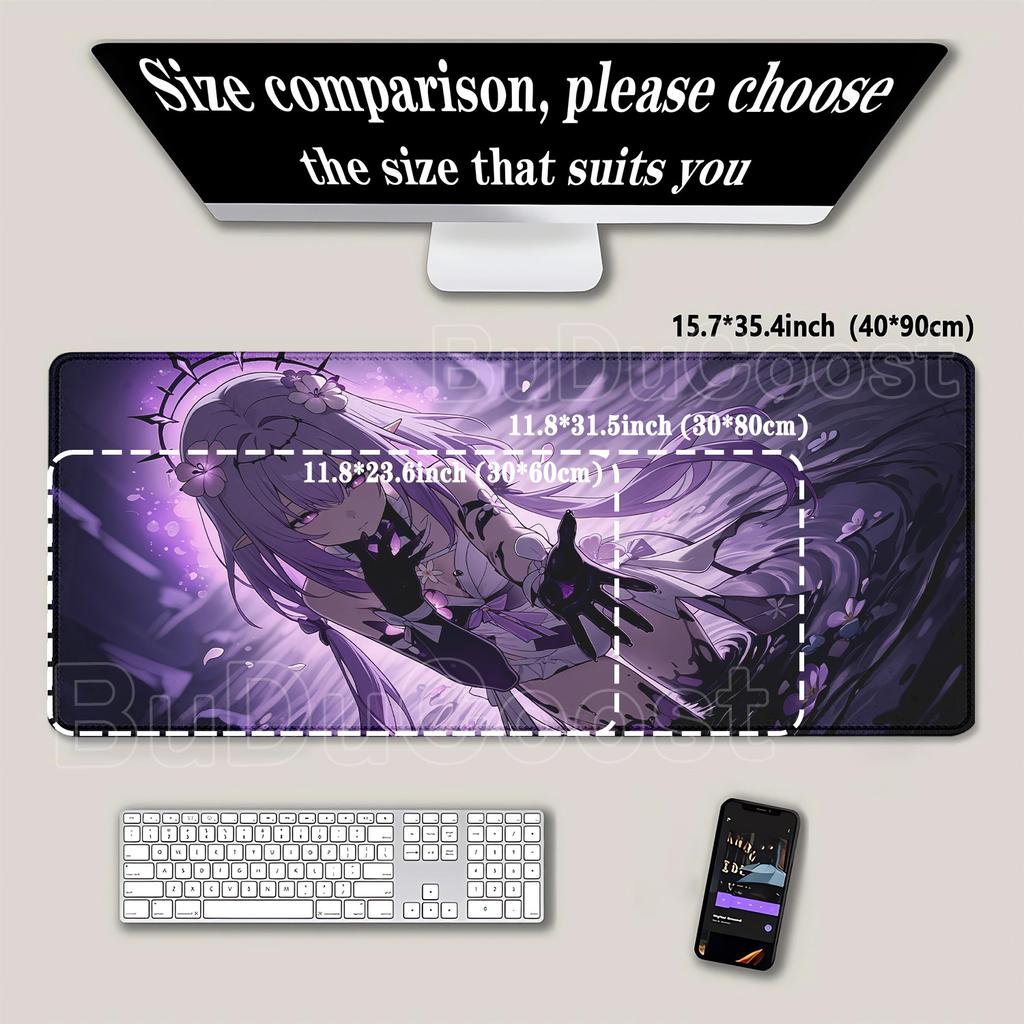 Anime Sexy Girl Castorice Honkai Star Rail HSR Mouse Pad Large Keyboard Mousepad Office Nonslip Base Gaming HD Printing Desk Mat