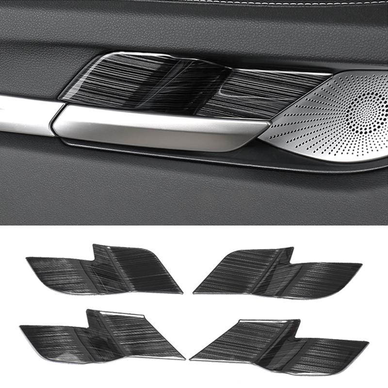 Carbon Fiber Car Inner Door Handle Bowl Decoration Trims 3d 3d Trims For Haval H6 3rd Gen    2024 Gt Dht Phev чёрный