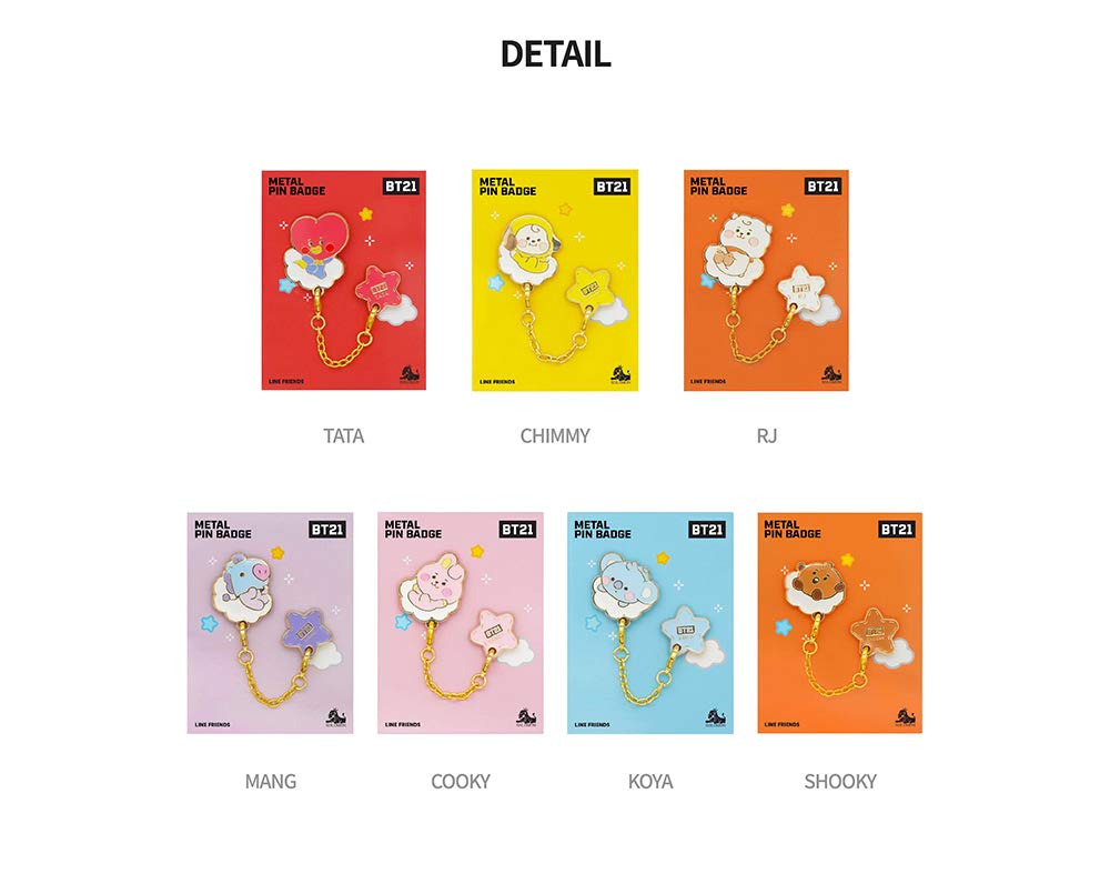 Solomon Shoji BT21 Metal Pin Badge, Accessory, Character BABY (SHOOKY)