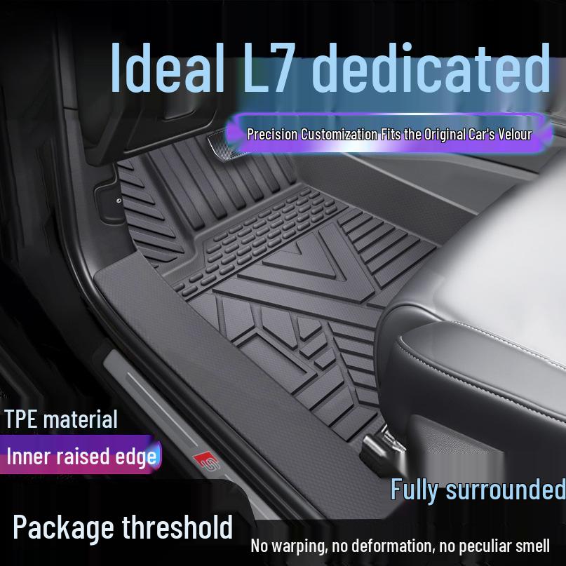 

Li Auto L7 TPE Full Coverage Waterproof Foot Mats & Door Sill Covers Single-layer Upgrade: TPE Mat