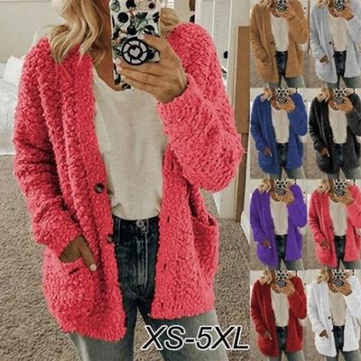 Women's Soft Cotton Cardigan Sweater Winter Fashion Casual Loose Long Sleeve Button Coat Large Size 5XL Top Solid Color