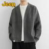 JEEP Men's V-Neck Knit Cardigan