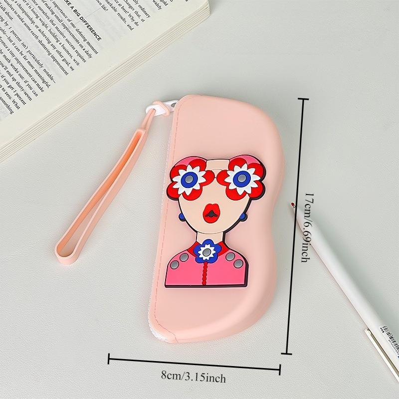 Portable Dust-proof Soft Silicone Glasses Bag, Sunglasses Storage Bag, Can Be Hung To Prevent Loss of Glasses Case,Perfect Gift
