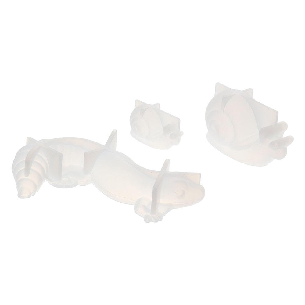 Silicone Lifelike Frog, Lizard, Snails Silicone Molds 4Pcs 3D Animal Epoxy Resin Mould  DIY Crafts