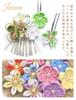 Jzoon Hair Ornament Butterfly Handmade with Tsumami Zaiku Flowers and Perfect for and 4-Piece Set, Bells, Purple, H2116, Coming-of-Age Ceremonies,