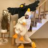 Wearable Goose Blanket Hoodie Onesie for Adult Kid, Oversized Warm Duck Pajamas, Soft Animal Cozy Sleeping Bag with Feet Slippers
