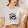 Heat Transfer Vinyl Flower Butterfly Clothes Sticker T-Shirt Heat Press Appliqued Parch Ropa Diy Perfect For Diy Gifts