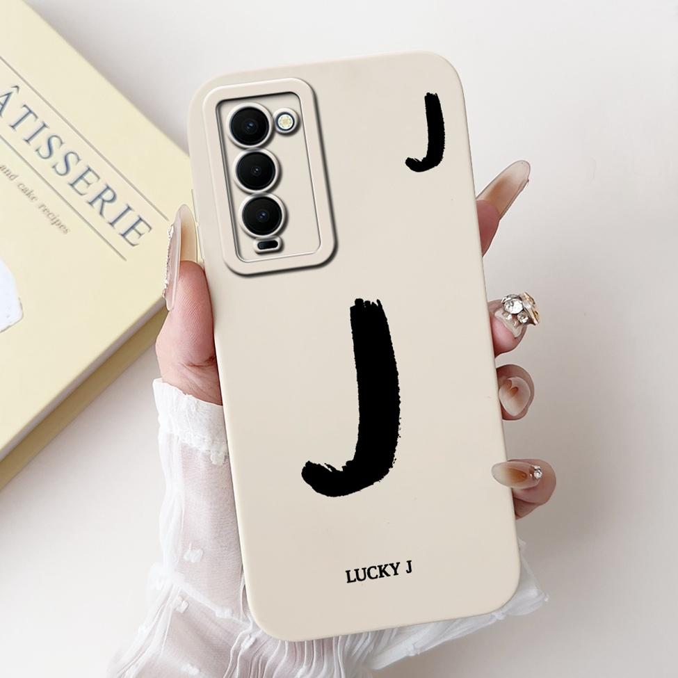 For Tecno Camon 18 CH6 CH6n 18P CH7 Cover Techno Camon 18T Case Simple Fashion Letters Pattern Design Silicone Shockproof Bumper