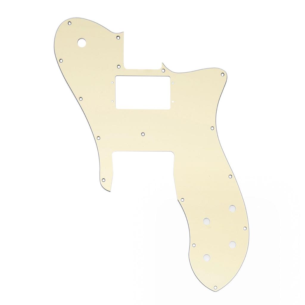 Musiclily Pro 16-Hole Telecaster Pickguard with Wide Range Humbucker for Fender American/Mexican 72 Tele Custom Electric Guitars, Cream 3-Piece Set