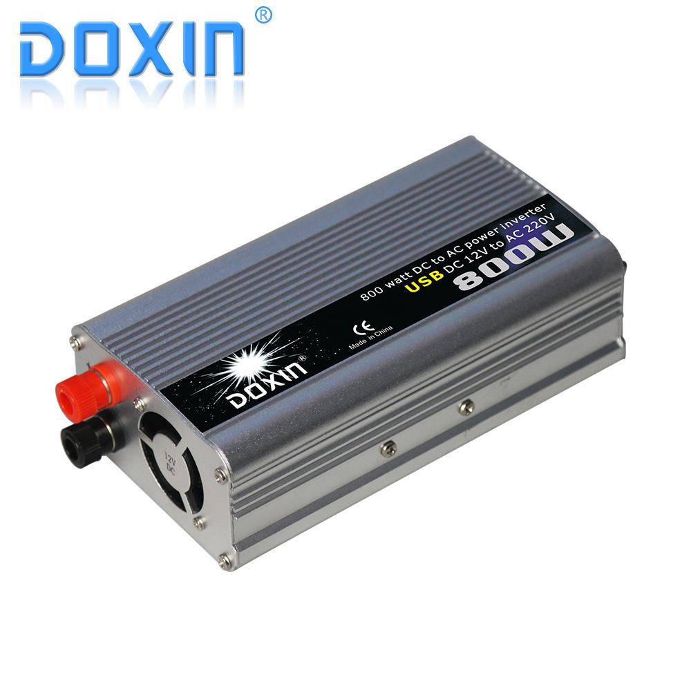 800W DOXIN Modified Sine Wave Car Inverter with USB, 12V to 220V Converter for Solar Power 24V to 120V
