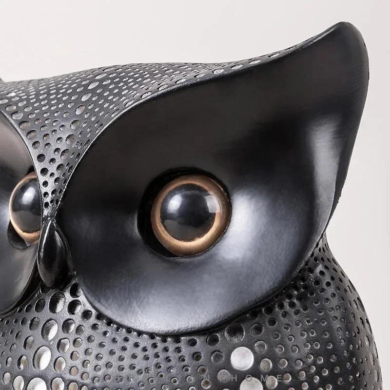 Nordic Owl Statues Home Decoration Accessories Resin Animal Sculptures Decorative Bird Ornaments for Living Room TV Cabinet