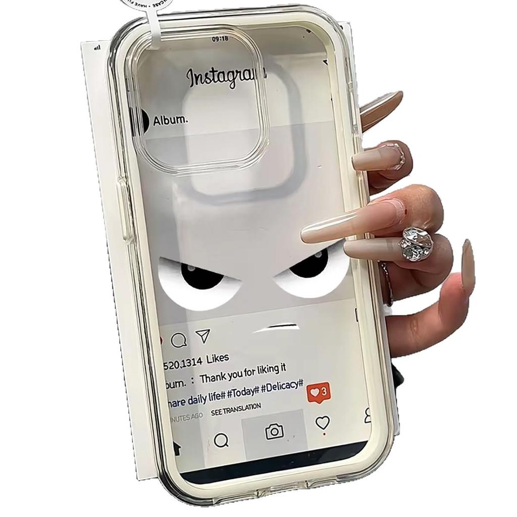 Fun milk fierce expression applies to Apple iPhone17 2-in-1 16Pro mobile phone case 14/15 personality 12 sets 13