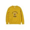 UNIQLO Cartoon Towel Embroidered Letter Print Pullover Long Sleeve Sweatshirt Unisex Sweatshirt Beige 455818-47