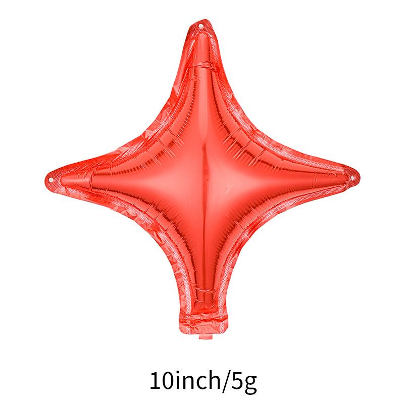 10 Inch Four-Pointed Star Balloon Aluminum Film Light Plate 24 Inch Cross Star Balloon Party Decoration Arrangement Quadrangle Ball