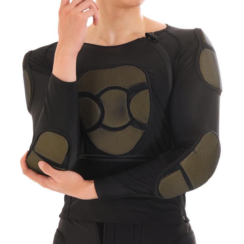 Skiing Anti-Collision Protective Sports Gear Set with Shoulder Pads and Waist Support for Rugby, Basketball, and Football