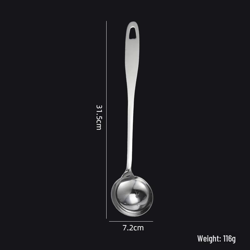 Zhishi Thickened Stainless Steel Soup Spoon Set (3-Pack)