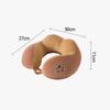 Cute Cartoon Capybara U-shaped Pillow Soft Travel Neck Support Pillow Eye Mask Pillow 2 In 1 Office Chair Cushions