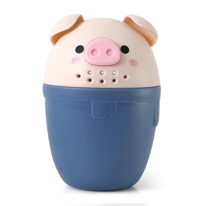 Kids Bath Tool Cartoon Pig Baby Bath Caps Cute Toddle Shampoo Cup Children Bathing Bailer Baby Shower Spoons Washing Hair Cup