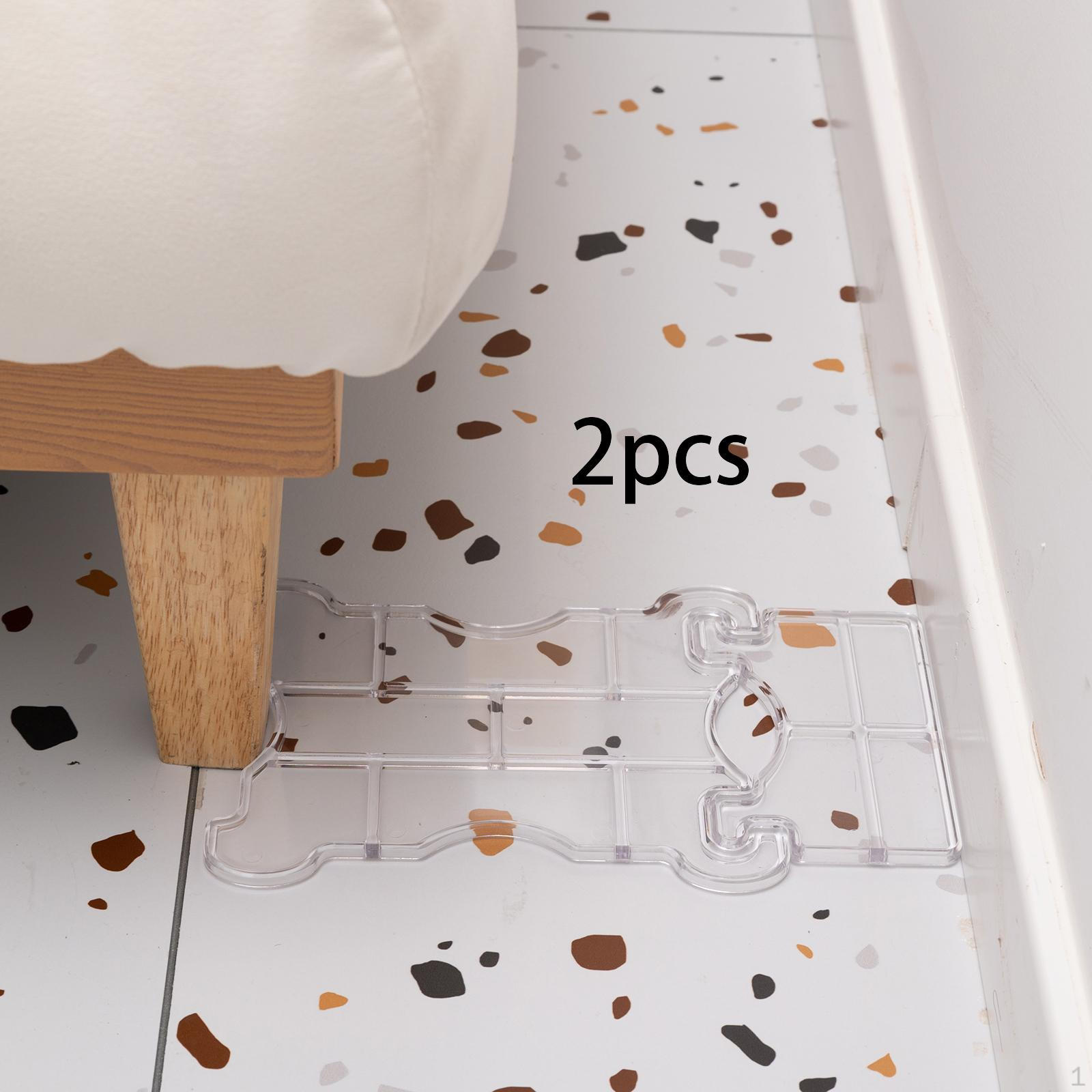 

2 Pieces Bed Stopper from Wall Transparent Protect Curtains & Picture Frame Easy to Install Home Use