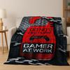 26 Style Gamer Zone Game Controller Flannel Blanket,Warm and Cozy Soft Throw Blanket for Home Bedroom Bed Sofa Travel Cover Kid