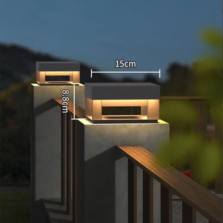 Modern Garden IP65 Stainless Steel Lawn Solar Lamp Outdoor Street Waterproof Landscape Lights Garden Solar Pillar Mount Lights 10