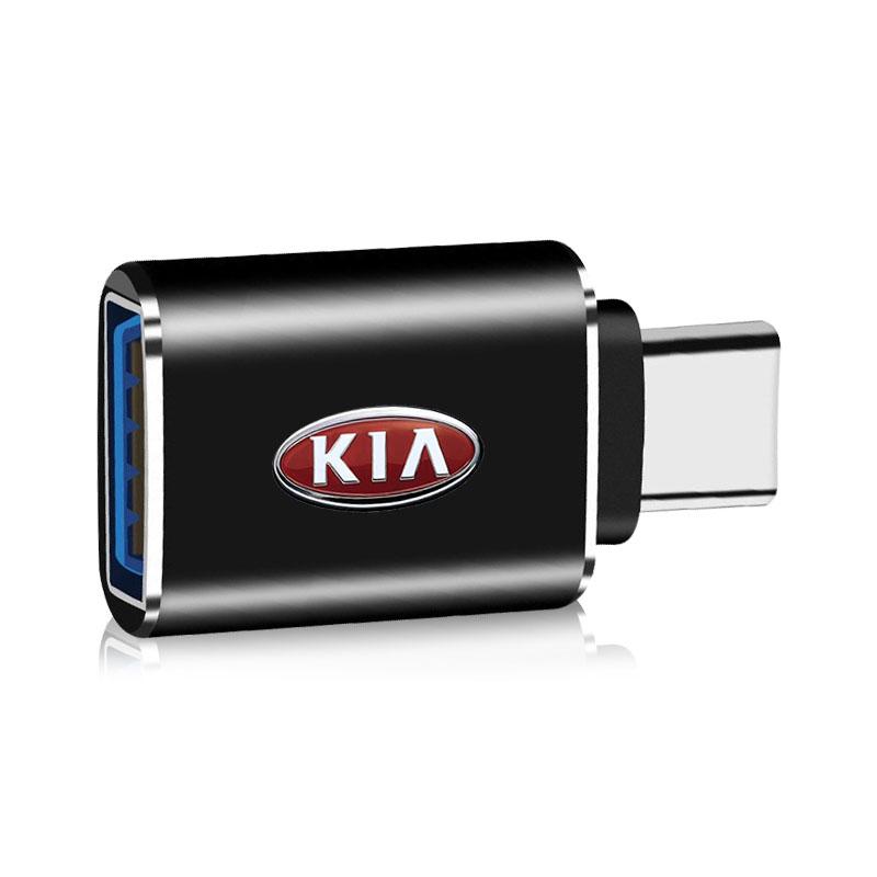 1PCS Car Usb Type C Cable Converter Charging Adapter Car Accessories For Kia Rio Ceed Sportage Cerato Soul Sorento K2 K5 Flip