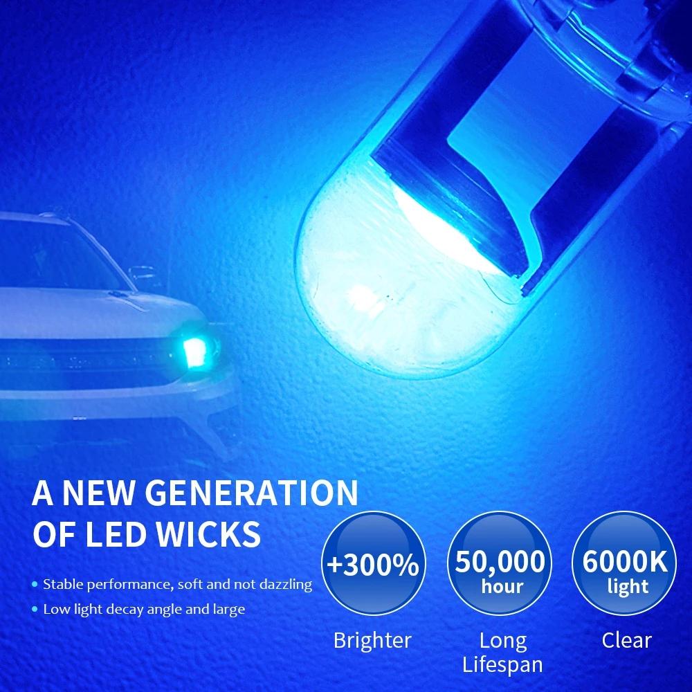 10pcs T10 W5W WY5W Led Canbus Bulbs Car Interior Lights License Plate Light  Clearance Lights Reading Lamp Yellow White 12V 24V
