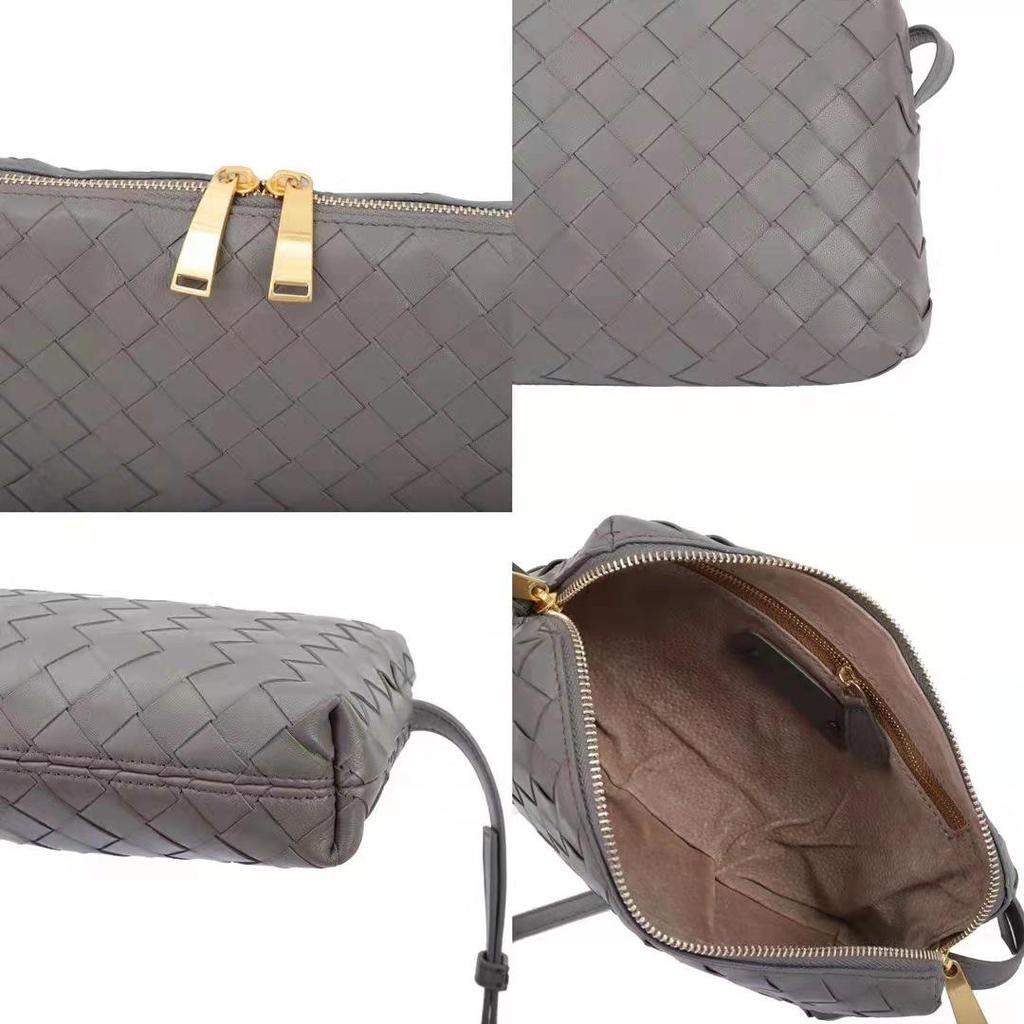 Borsa a spalla intrecciata a mano in pelle di pecora Baodiejia - Stile coreano alla moda, Classica borsa messenger versatile