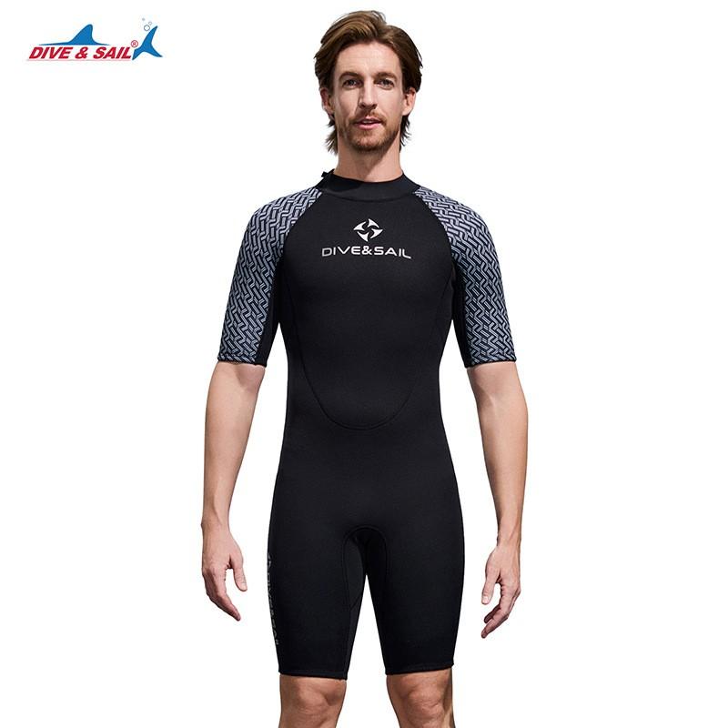 2mm Neoprene Wetsuit Short Sleeve Full Body Dive Suit Snorkeling Surfing Swimming Warmth Protection