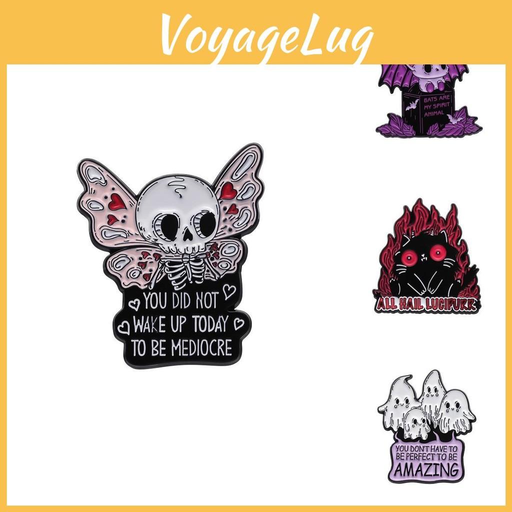 Halloween Multipurpose Trendy Brooch With Eyecatching Skull Bat And Ghost Features For All