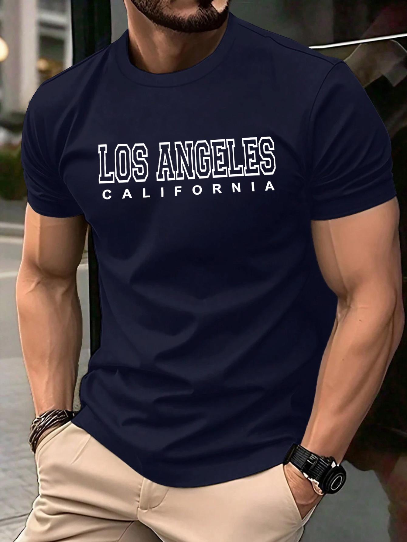 

California In Usa Print Vintage Men TShirts Oversized Cotton T Shirt Trendy Summer Sportswear Unisex Hip Hop Sports Clothes 4XL