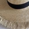 Straw Straw Hat Big Eaves Panama Rough Edge Sunshade Sunscreen Hat Export Sun Hat