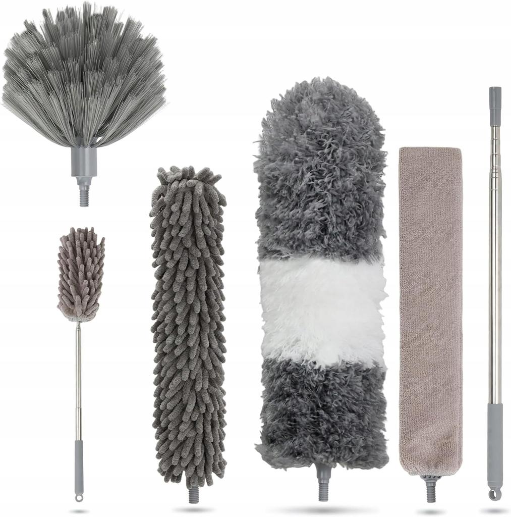 6-in-1 duster set, 245cm, telescopic metal handle and 5 nozzles