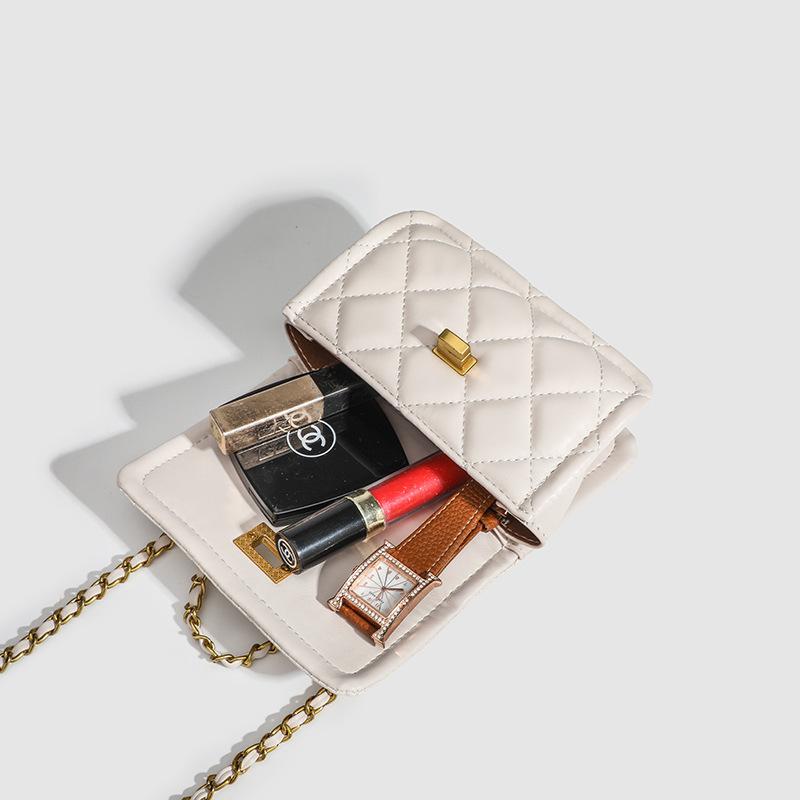 Autumn Small Bag Women's Bag New Fashion Versatile Diamond Chain Bag Small Square Bag Tide