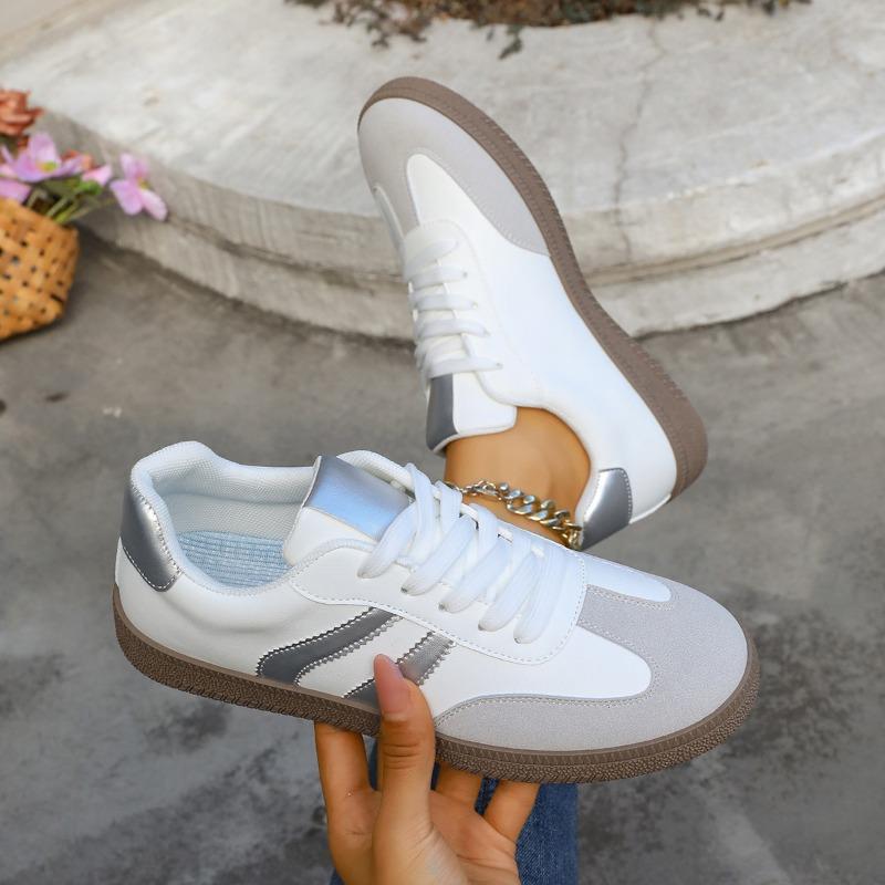 Women's German Training Shoes Spring and Autumn New Flat Retro Color-Block Casual Sports Board Shoes