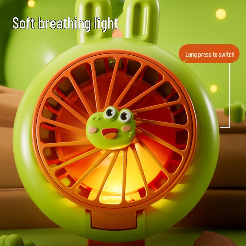 2025 Kids' Cartoon Fan Slap Bracelet: Mini Electric Fan Toy for Elementary School Girls