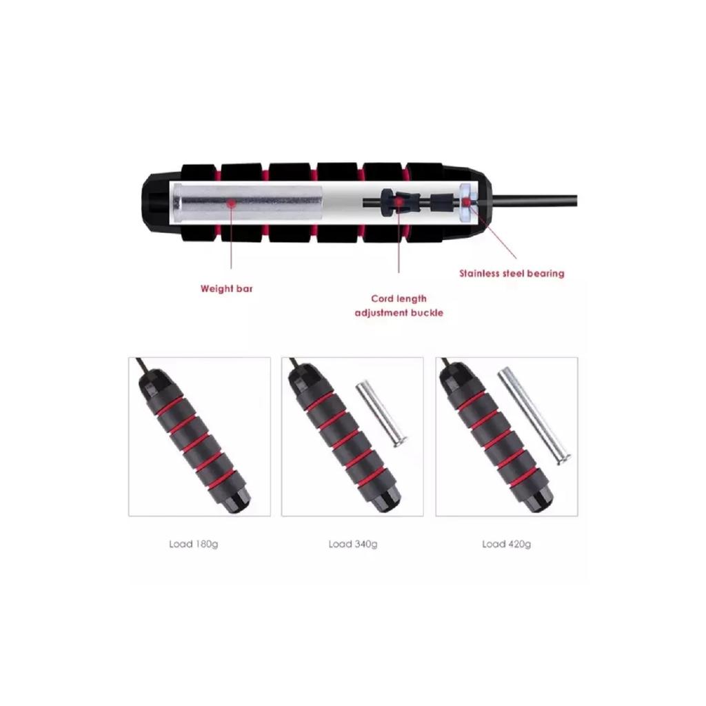 Brand Imported Red Professional Weighted Jump Rope 3m