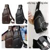 Barnoroo New Men's Casual Chest Bag Fashionable Crossbody Bag With Usb Port Trendy Men's Bag