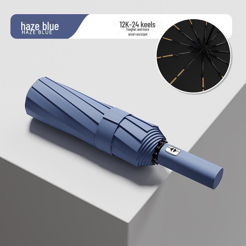 60-Bone Automatic Umbrella: Dual-Use, Large, Wind-Resistant, Sunshade with UV Protection for Men and Women