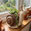 Resin Snail Planter Cartoon Creature Planter Pencil Holder Snail Flowerpot  Office