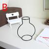 Abstract Black Lines Minimalist Abstract Iron Vase Dried Flower Vase Racks Nordic Flower Ornaments Home Party Decoration Vase