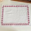 Square Retro Embroidery Meal Mat Pure Cotton Cover Cloth Creative Desktop Decoration Mat  Kitchen