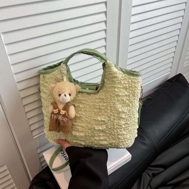 Bubble Fabric Large Capacity 2025 New Summer Pendant Popular This Year Simple Portable Shoulder Messenger Bag