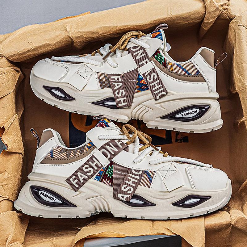 New ModelMen'S Shoes Spring Men'S Dad Shoes Sports And Leisure Ins Trendy Shoes Breathable Explosion Increased Platform Men'S Shoes