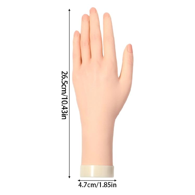 Artificial Nail Practice Hand With Interchangeable Finger Units And Weighted Base For Stability
