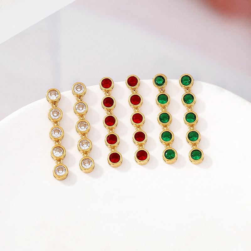 Elegant Zircon Long Earrings - Light Luxury, Versatile Fashion for Women