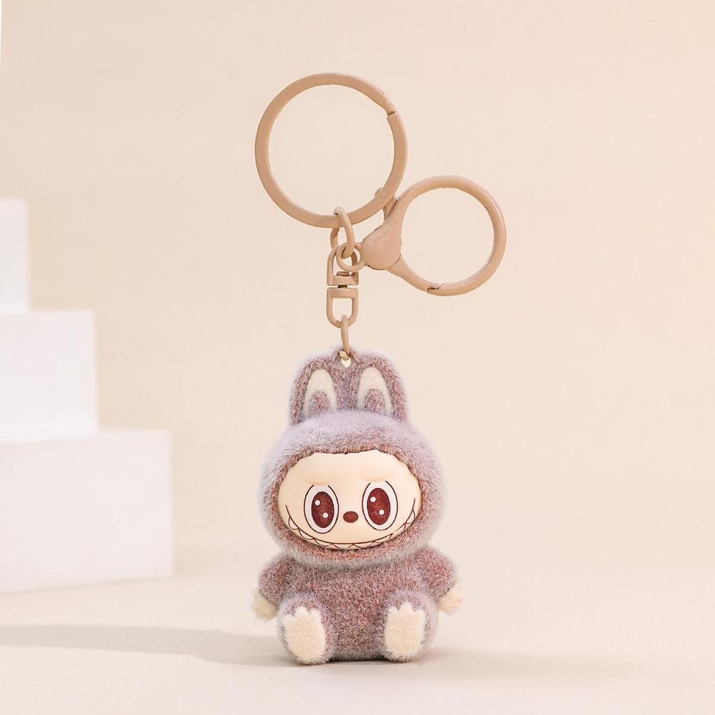 Creative Flocking Fabric Keychain Pendant Doll - Exquisite Small Gift Bag Charm