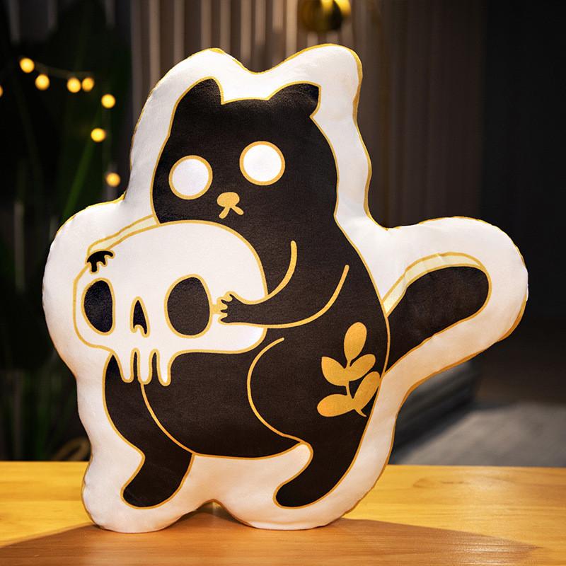 Halloween Spook Pluche Kussen Met Grappige Demon Print Voor Feestdecoraties En Cadeau-ideeën